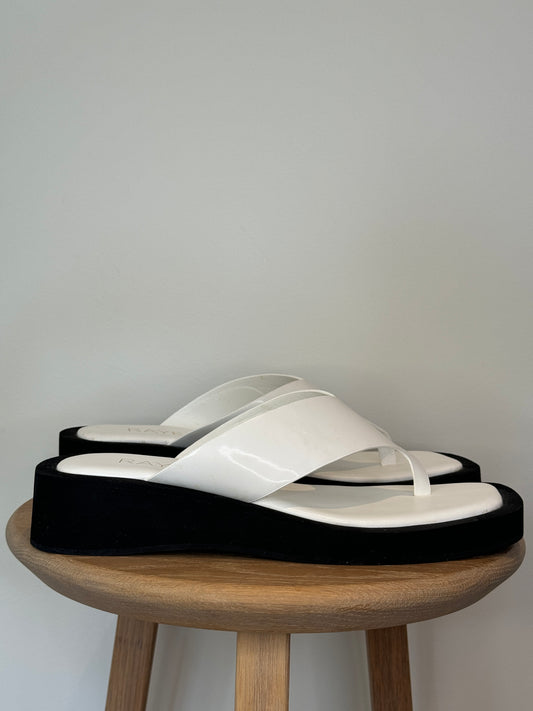 Raye Whige Platform Sandals - Size 7