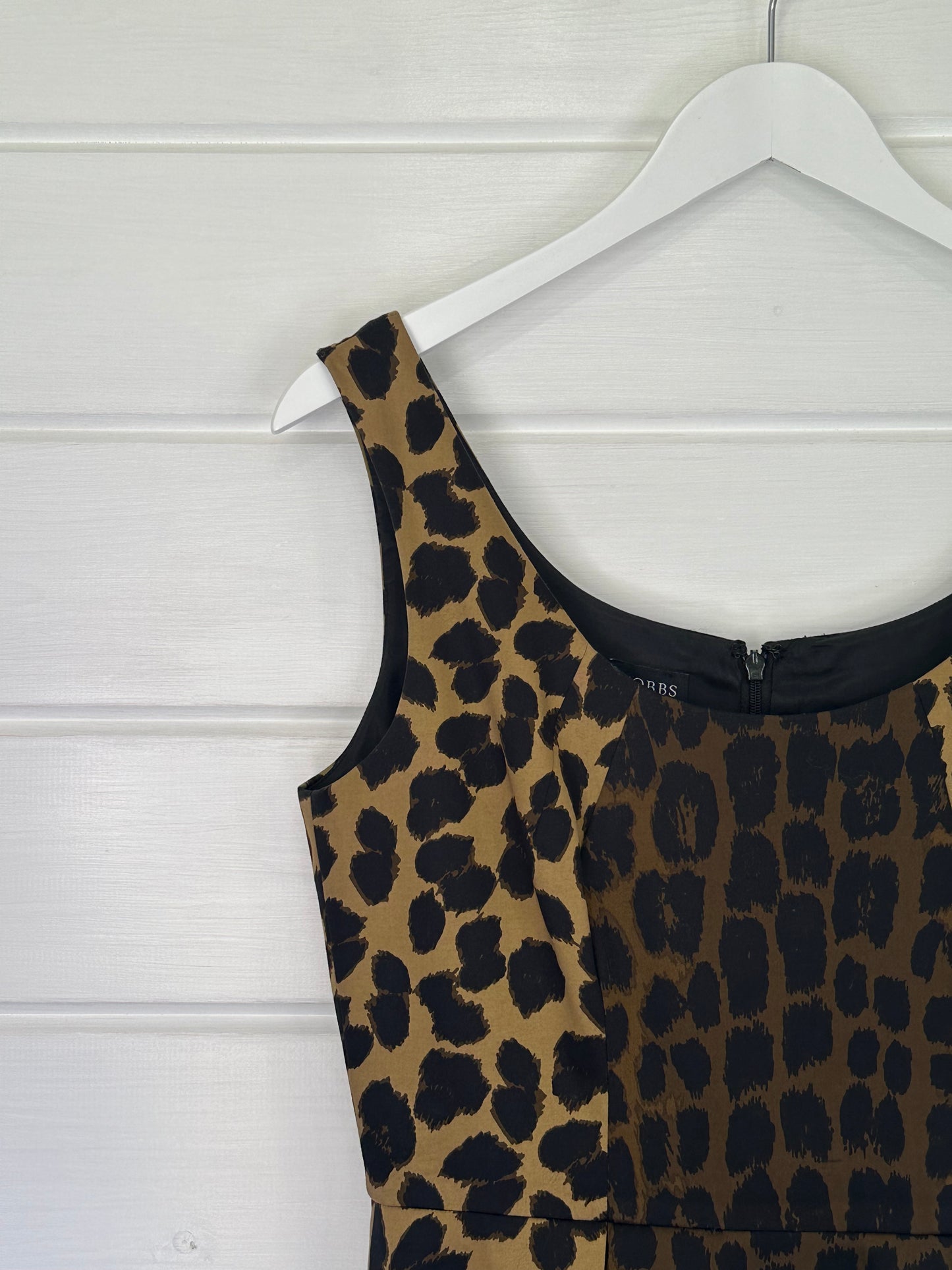 Hobbs Leopard Print Dress - Size 10