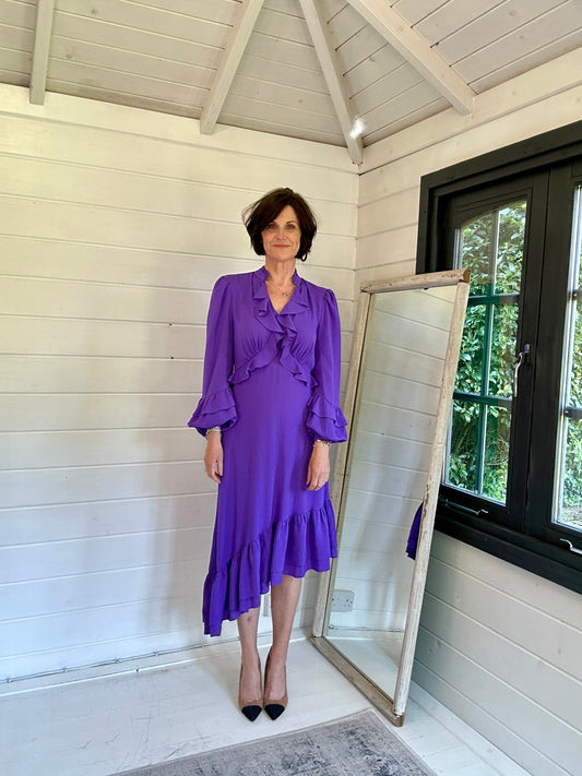 Diane Von Furstenberg Jill Purple Dress - Size 10
