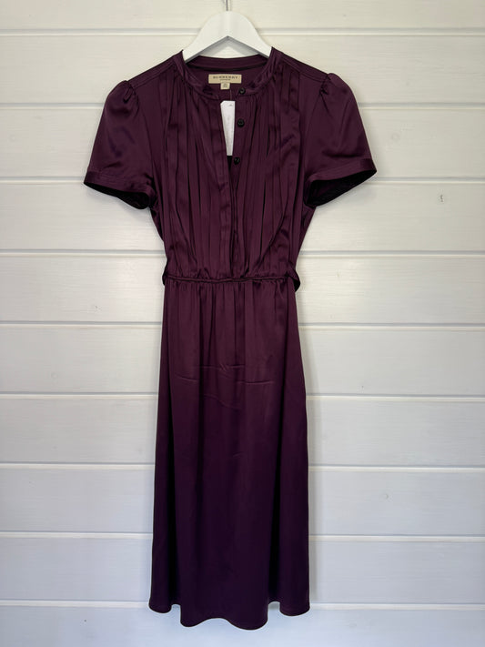 Burberry Plum Silk Dress - Size 8