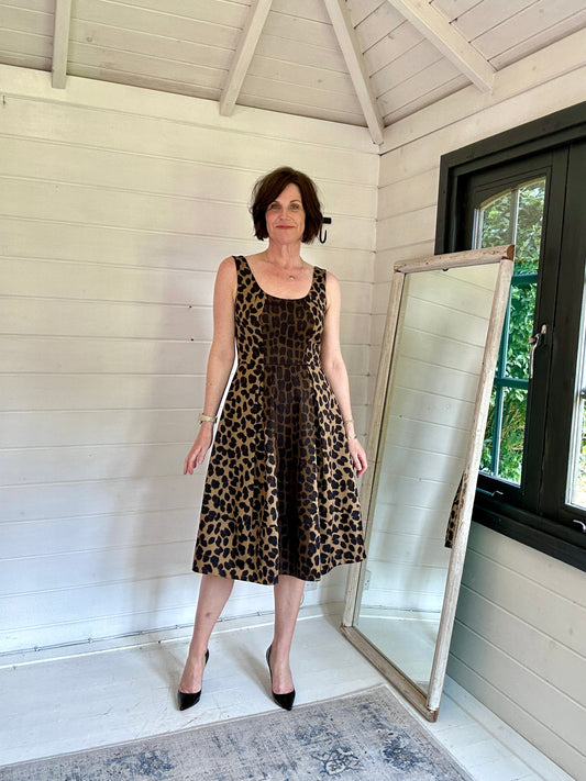 Hobbs Leopard Print Dress - Size 10