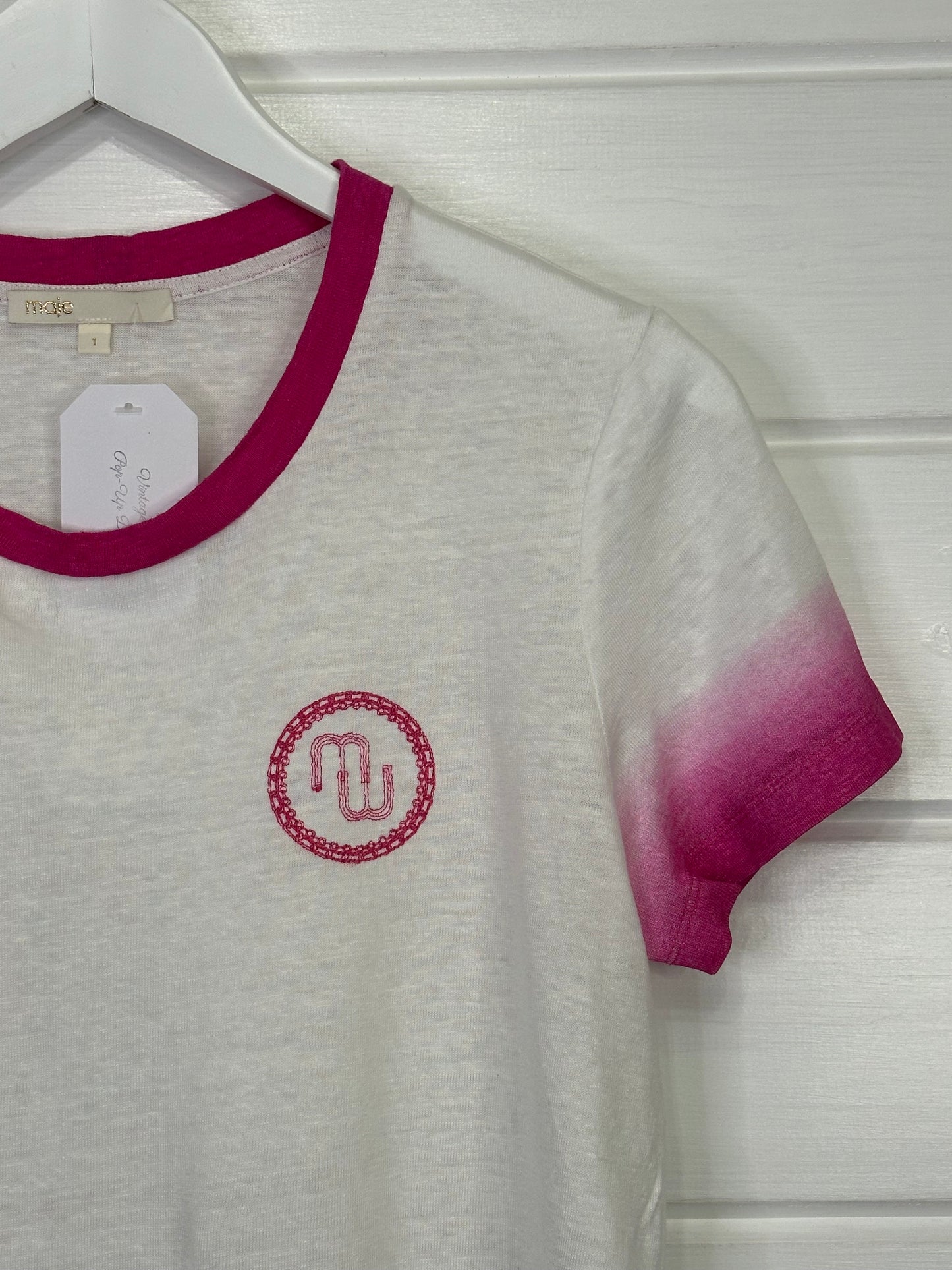 Maje Linen T-Shirt - Size 1